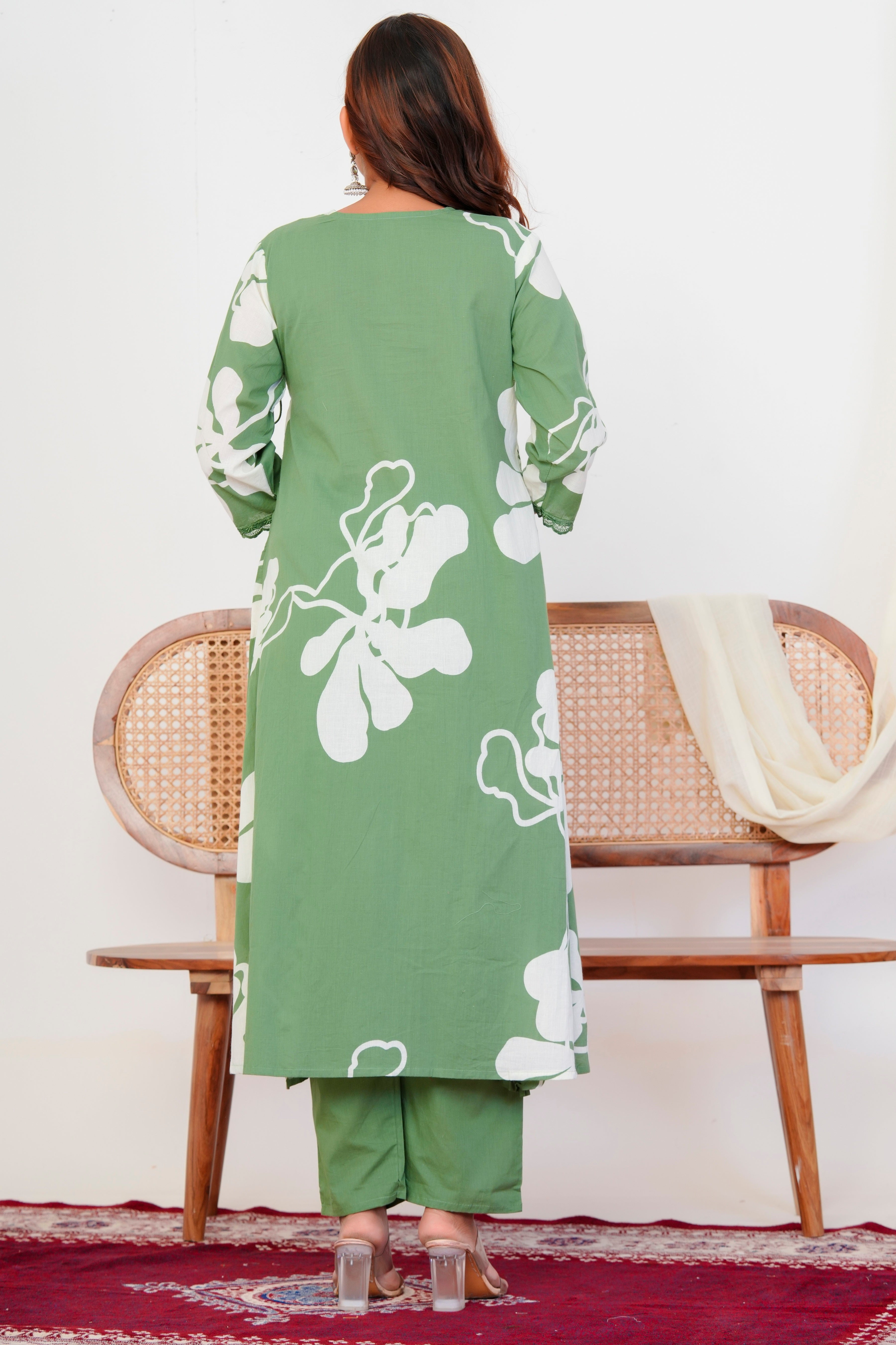 Breeze Threadwork Cotton Suit