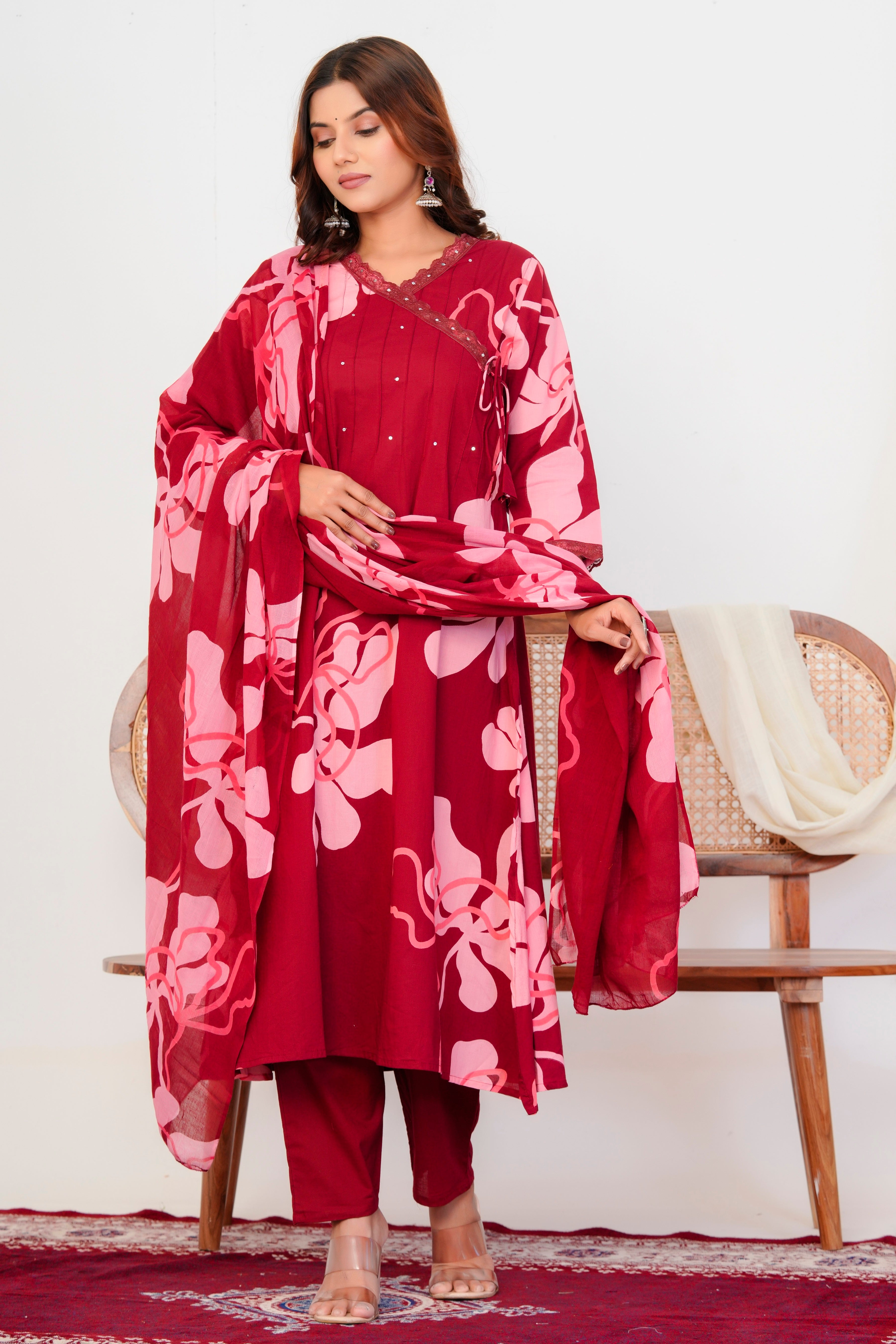 Breeze Threadwork Cotton Suit