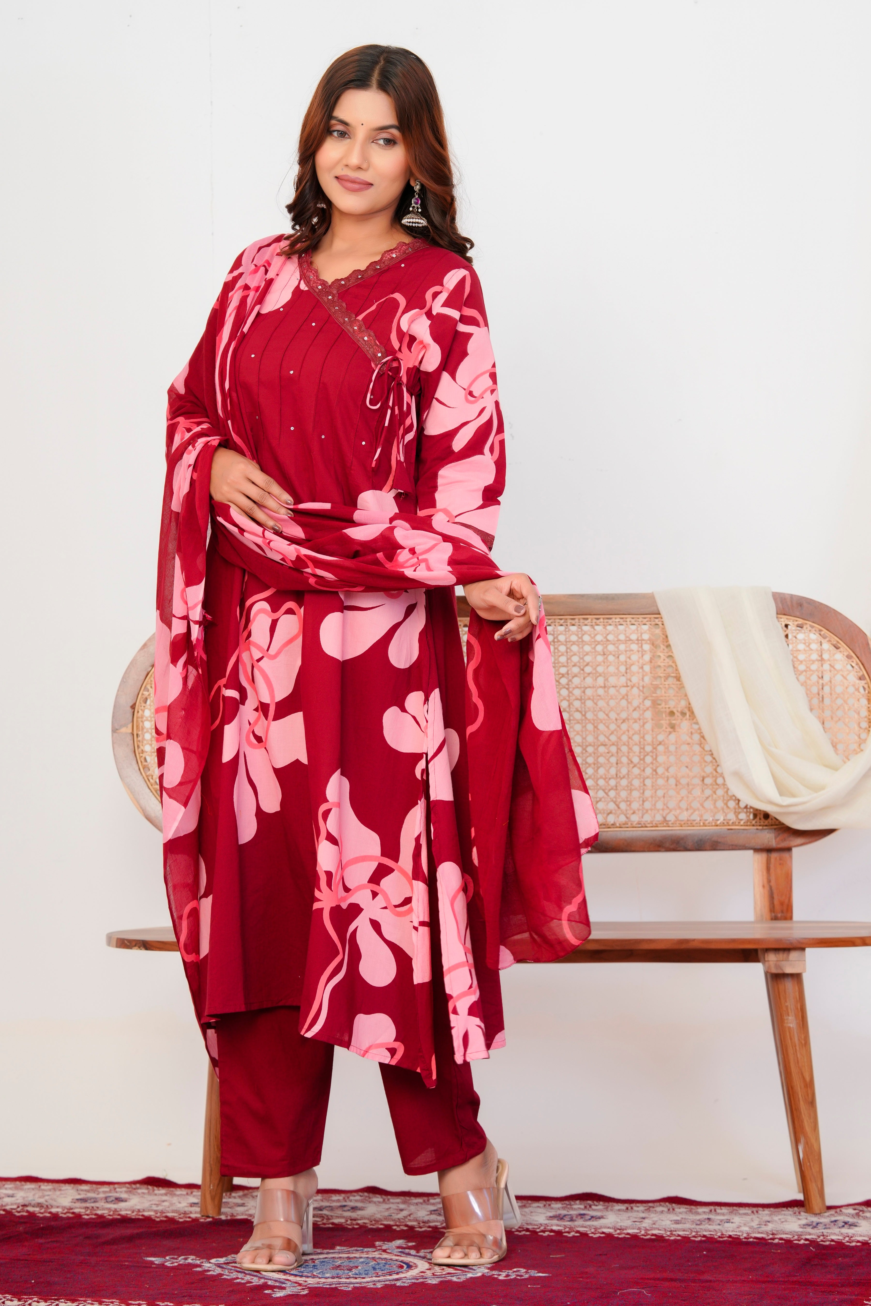 Breeze Threadwork Cotton Suit