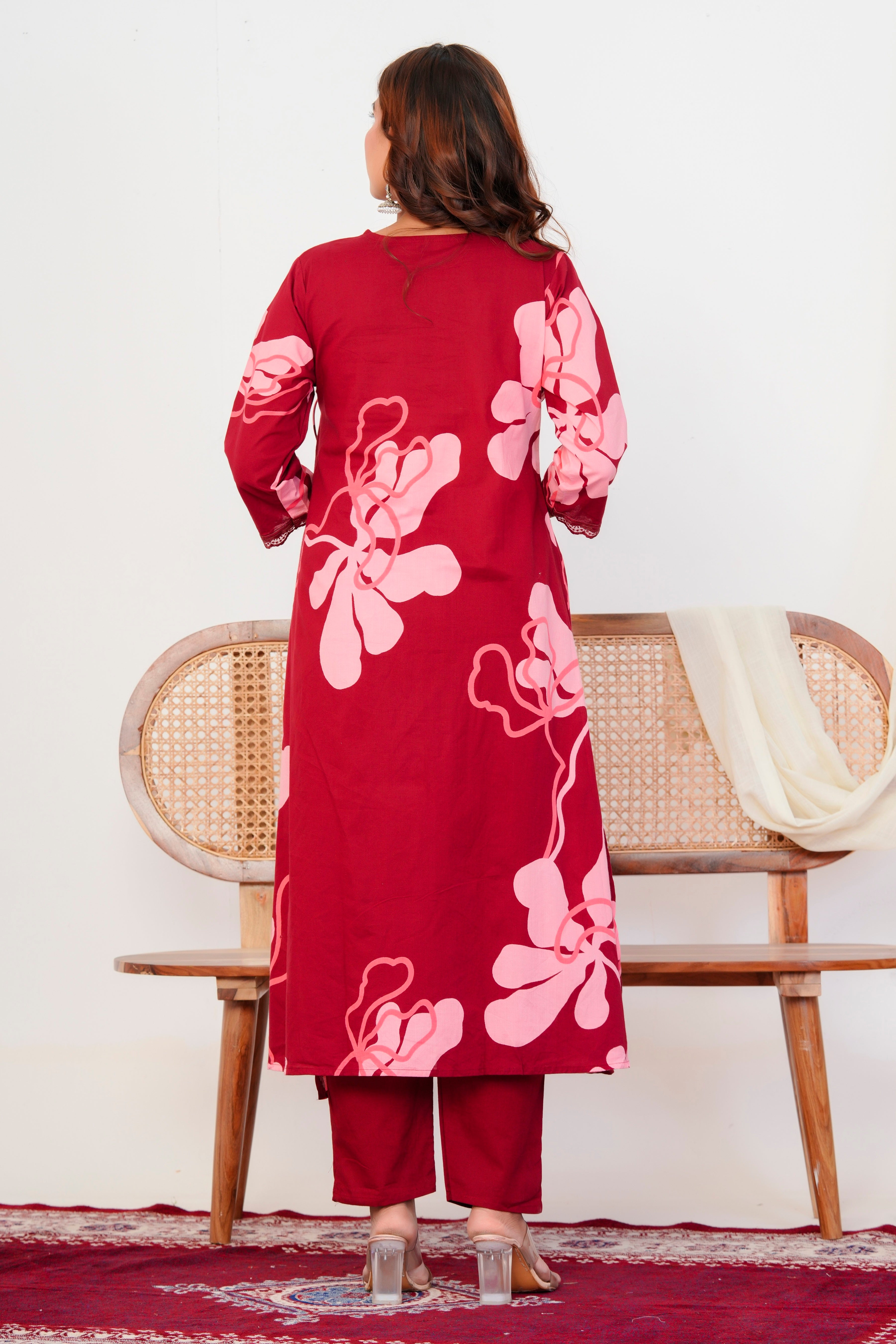 Breeze Threadwork Cotton Suit