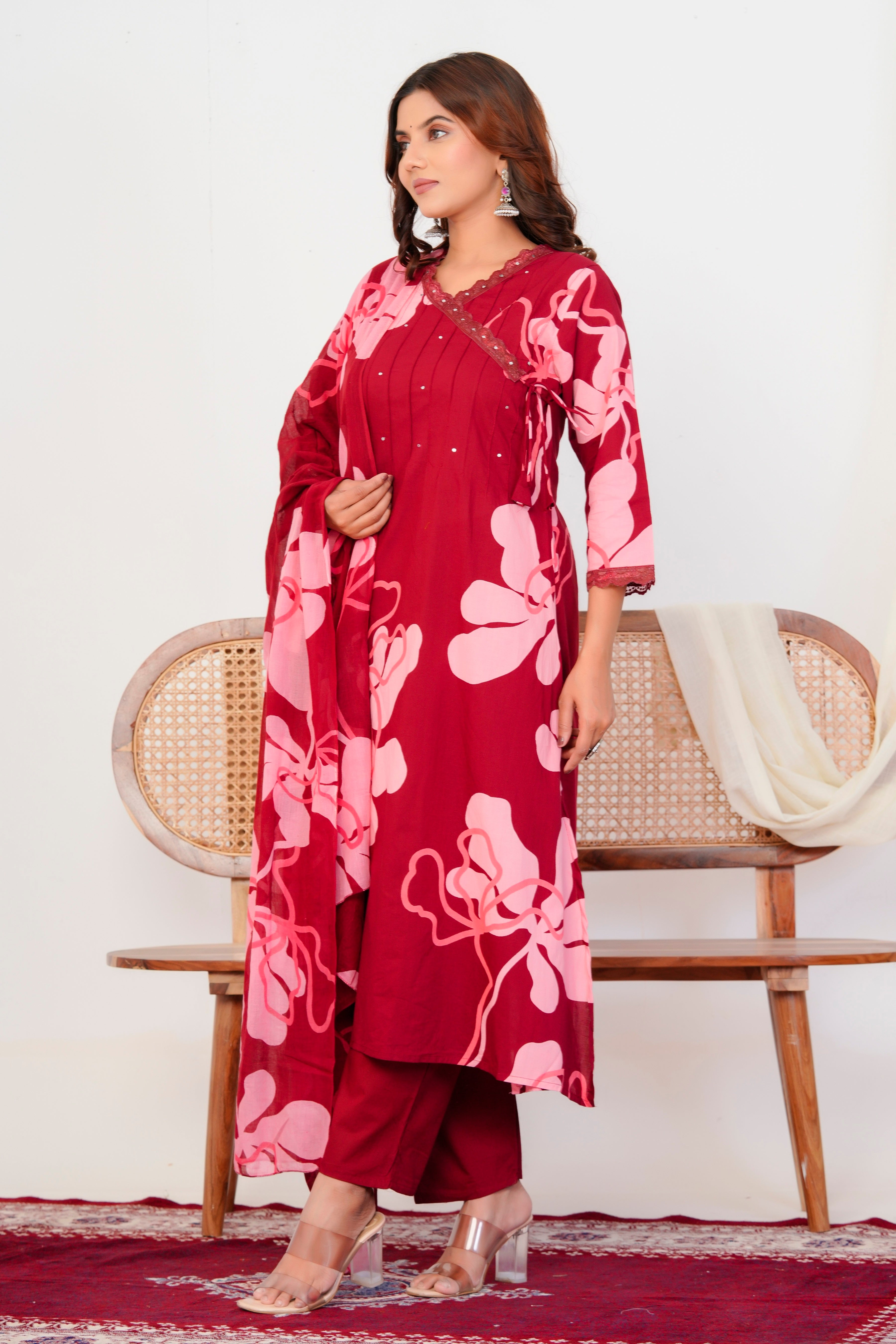 Breeze Threadwork Cotton Suit