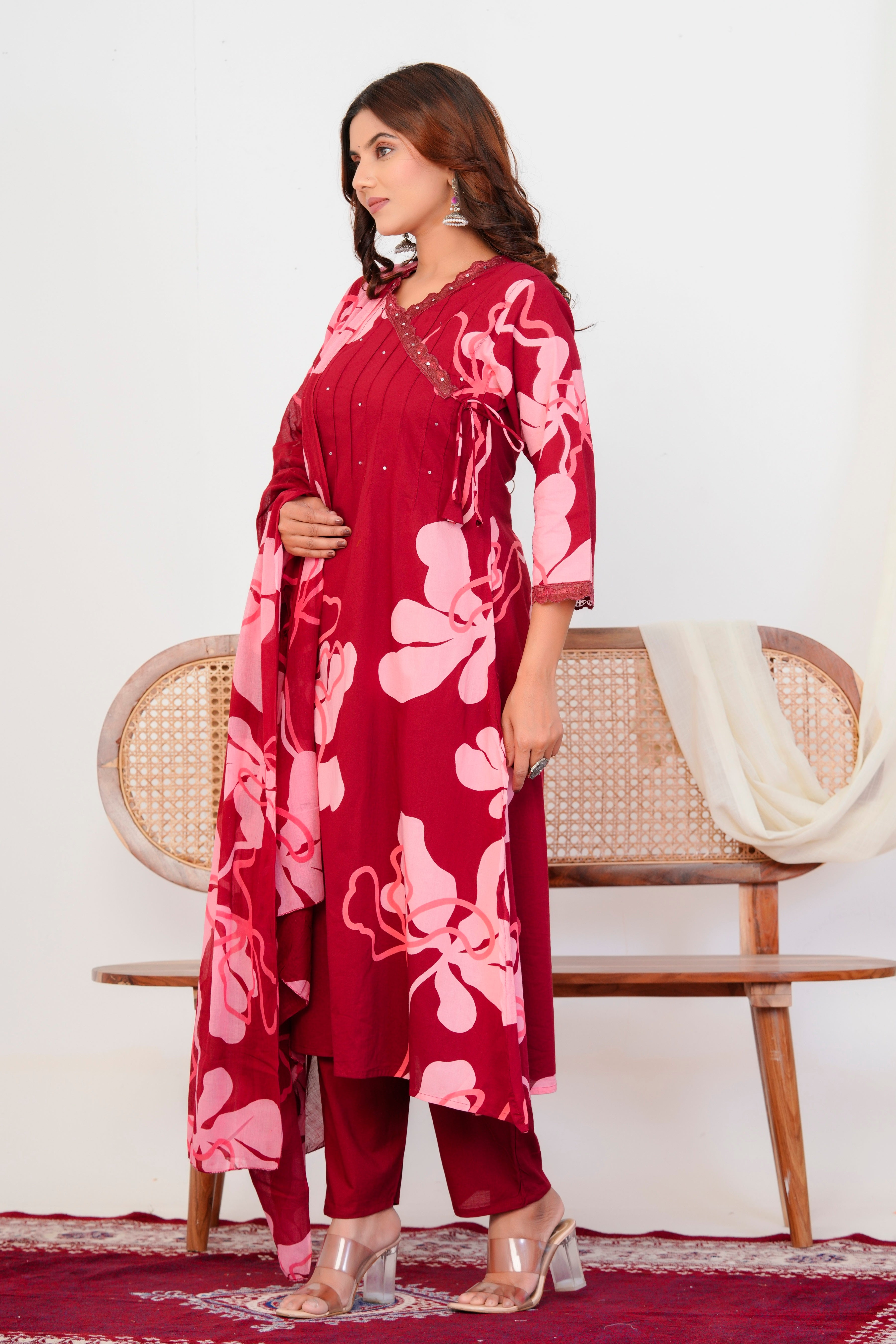 Breeze Threadwork Cotton Suit