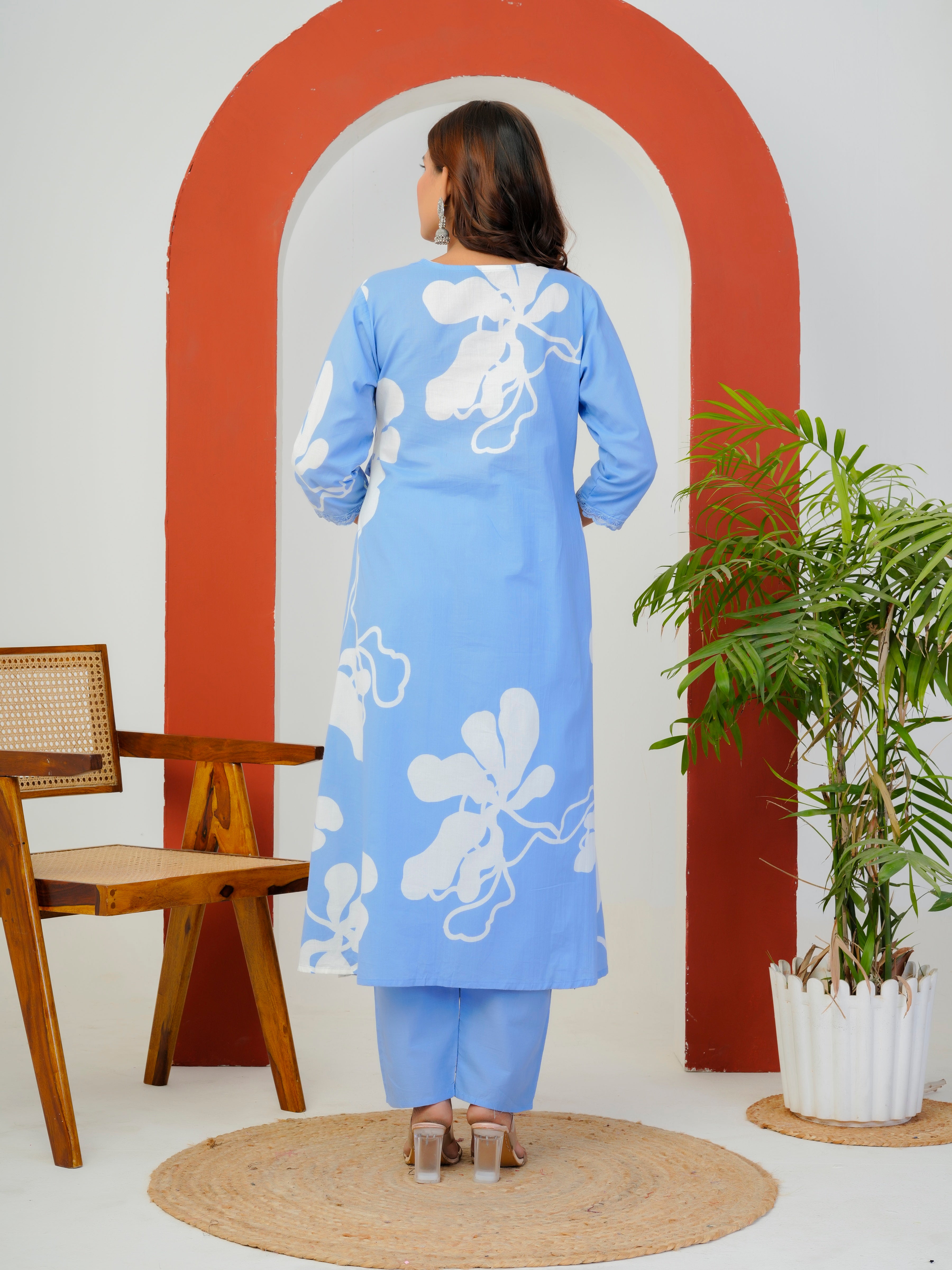 Breeze Threadwork Cotton Suit
