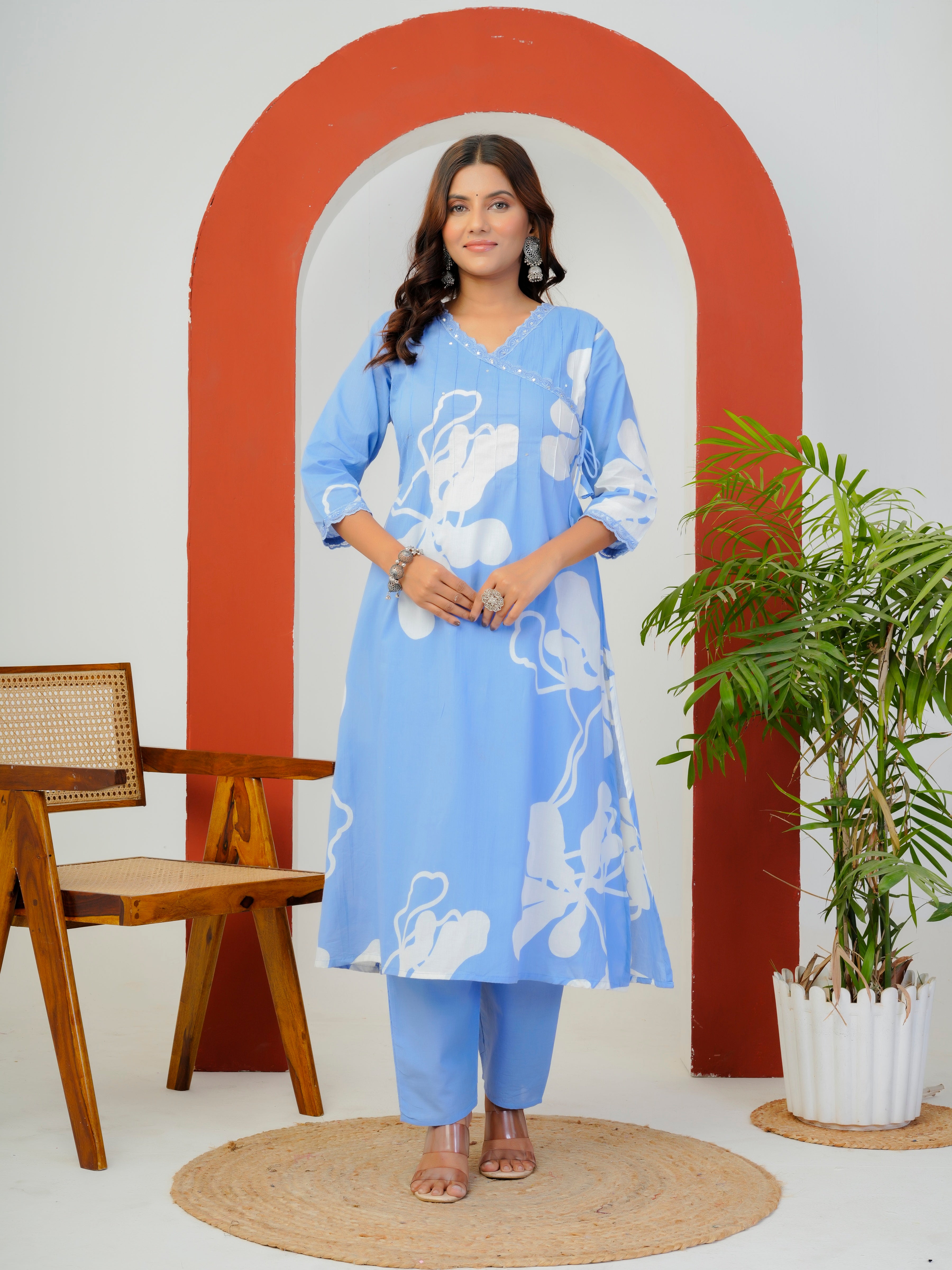 Breeze Threadwork Cotton Suit