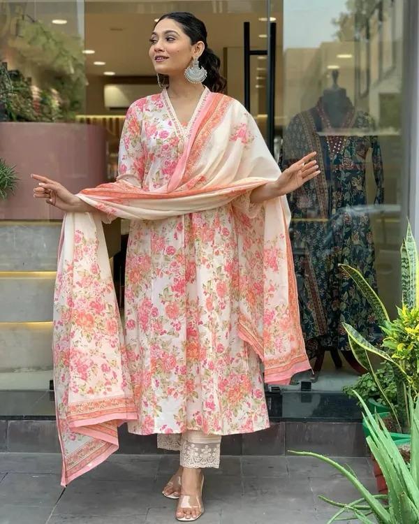 Peachy Keen | Solid Peach Daily Wear Cotton Kurti